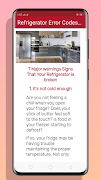 All Refrigerator Error Codes screenshot 7