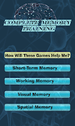برنامه‌نما Complete Memory Training Game عکس از صفحه