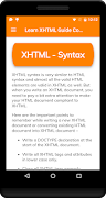 Learn XHTML Guide Complete اسکرین شاٹ 1