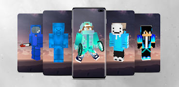 برنامه‌نما Blue Minecraft Skin عکس از صفحه
