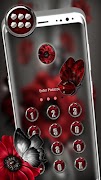 Dark Red Flower Launcher Theme 截圖 4