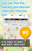 Emergency"Restroom search map" screenshot 2