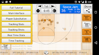 برنامه‌نما Basketball Stat Tracker عکس از صفحه