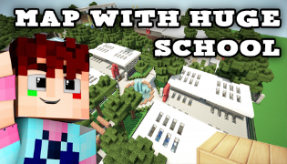 School map for Minecraft PE 海報