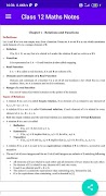 برنامه‌نما Class 12 Maths Notes عکس از صفحه