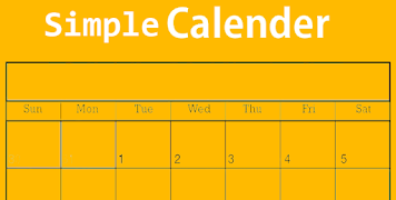 Calender App syot layar 1