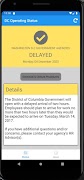 DC Government Operating Status captura de pantalla 1