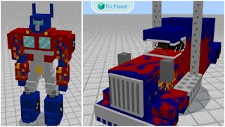 Transformers mod for Minecraft الملصق