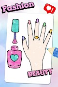 Glitter Nail Coloring Book скриншот 2