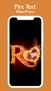 Fire Text Photo Frame poster
