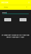 2 Schermata DECODE - morse and binary code
