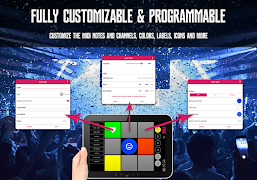 برنامه‌نما DJ PADS - MIDI Controller عکس از صفحه