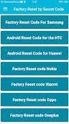 Factory Reset by Secret Code Cartaz