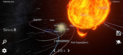 برنامه‌نما Solar System Simulator عکس از صفحه