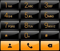 Dialer Theme G Black Orange syot layar 4