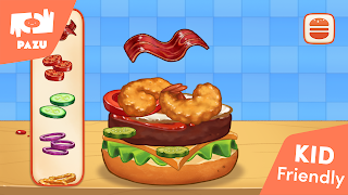Burger Maker Kids Cooking Game ảnh chụp màn hình 2