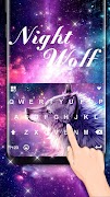 Starry Wolf Keyboard Theme screenshot 1