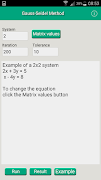 Gauss Seidel screenshot 2