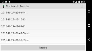 برنامه‌نما Simple Audio Recorder عکس از صفحه