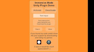 Immersive Mode Unity3D Plugin capture d'écran 3