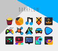 DarkFlow - Icon Pack syot layar 1