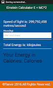 برنامه‌نما Einstein Calculator E=MC*2 عکس از صفحه