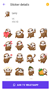 Cute Sloth Stickers screenshot 2