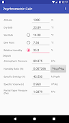 برنامه‌نما Psychrometric Calc عکس از صفحه