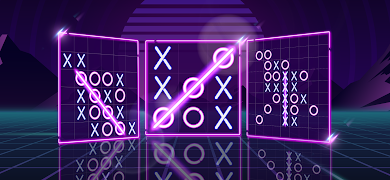 Tic Tac Toe Glow Online Game اسکرین شاٹ 3