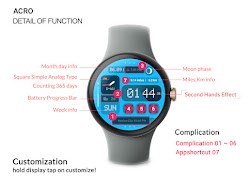 ACRO Double Simple Watchface imagem de tela 4