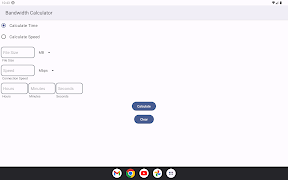 برنامه‌نما Bandwidth Calculator عکس از صفحه