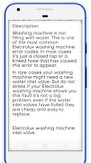 برنامه‌نما All Washing Machine Error Code عکس از صفحه