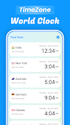 World Clock & Time Zone পোস্টার