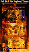 Schädel Tastatur - Tastatur Design Feuer Screenshot 3
