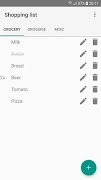 Shopping list screenshot 1