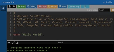 Linux shell console скриншот 1