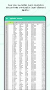 XLS Viewer, XLSX Reader اسکرین شاٹ 3