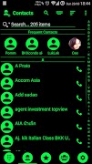 برنامه‌نما Dialer Theme Black Green drupe عکس از صفحه