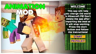 Player Animation Mod for MCPE 海報