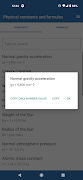 Physical constants and formula Screenshot 1