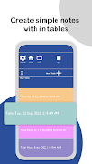 برنامه‌نما Table Maker - Easy Table Notes عکس از صفحه