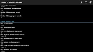 OpenGL ES CapsViewer capture d'écran 5