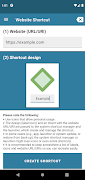 Website Shortcut captura de pantalla 1