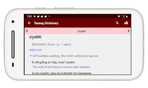برنامه‌نما Tausug Dictionary عکس از صفحه