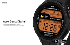 ACRO Genix Digital watchface 截图 1