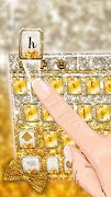 Gold glitter bowknot keyboard plakat