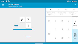 5 Schermata Big Subtraction: Long Subtract