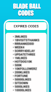 Blade Ball Codes captura de pantalla 2