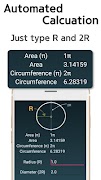Circle Area Circumference Calc screenshot 3