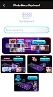 Neon Photo Keyboard LED Theme captura de pantalla 2